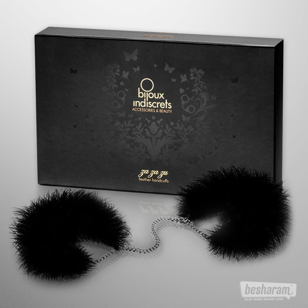 Bijoux Indiscrets Za Za Zu Feather Handcuffs-IMbesharam.com
