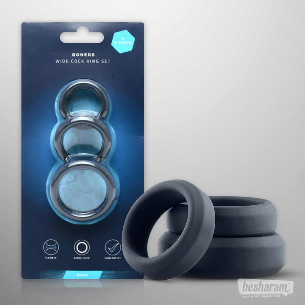 Boners 3 Flat Cock Rings Set-IMbesharam.com