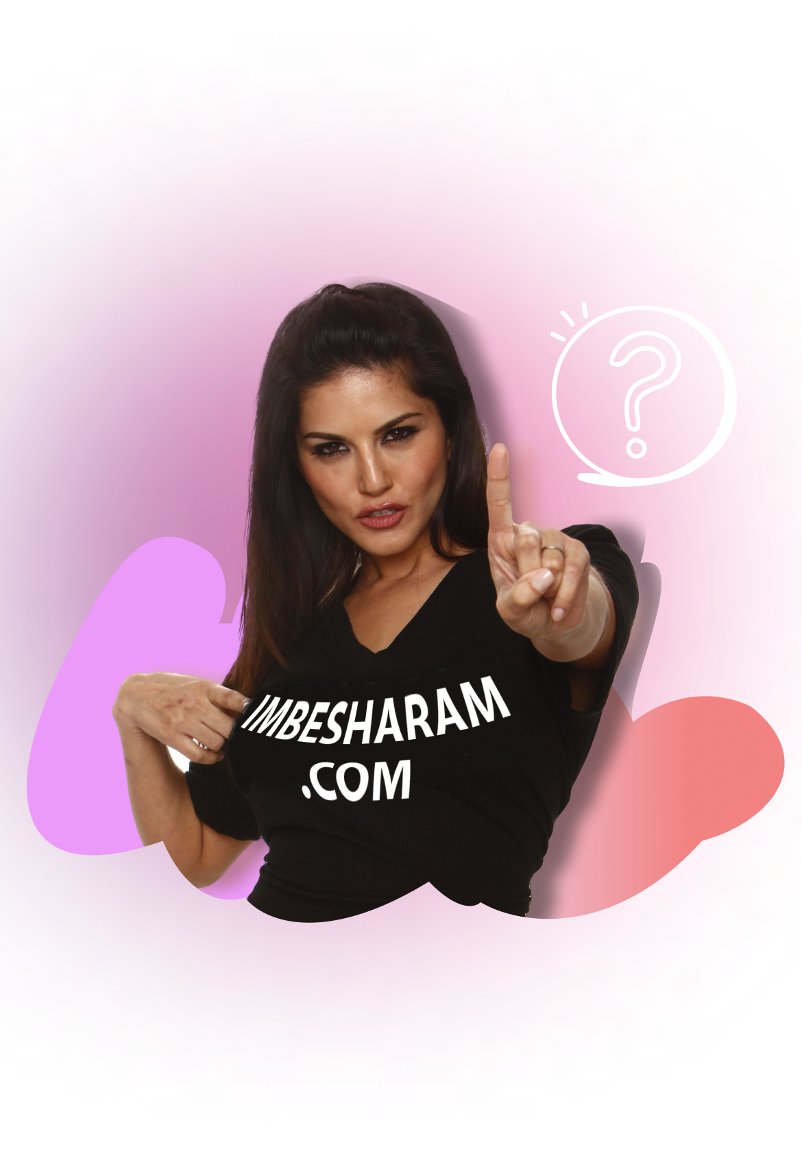 Sunny Leone wearing IMbesharam t-shirt