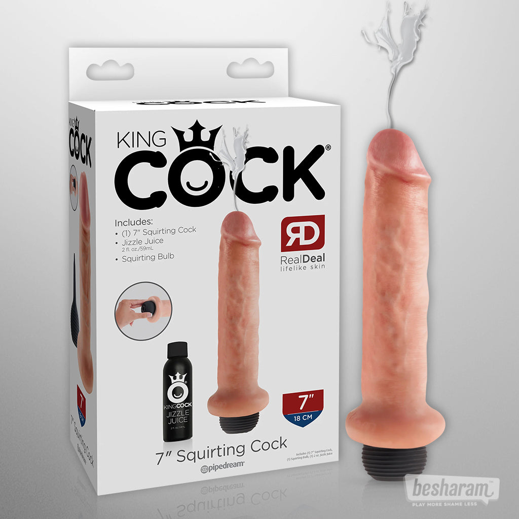 King Cock 7" Squirting Realistic Dildo-IMbesharam.com