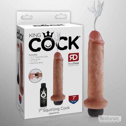 King Cock 7" Squirting Realistic Dildo-IMbesharam.com