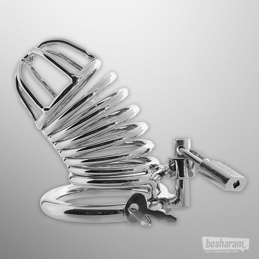 Blue Line Deluxe Chastity Cage-IMbesharam.com