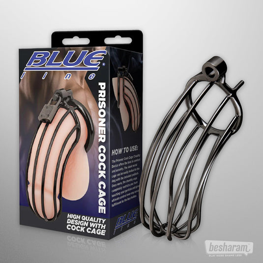 Blue Line Prisoner Cock Cage-IMbesharam.com