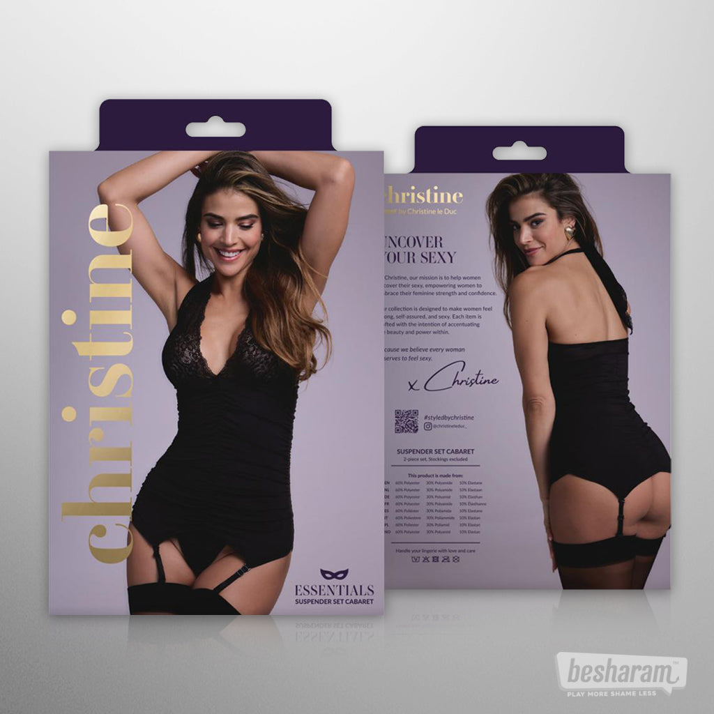 Christine Catchy Cabaret Suspendertop Set-IMbesharam.com