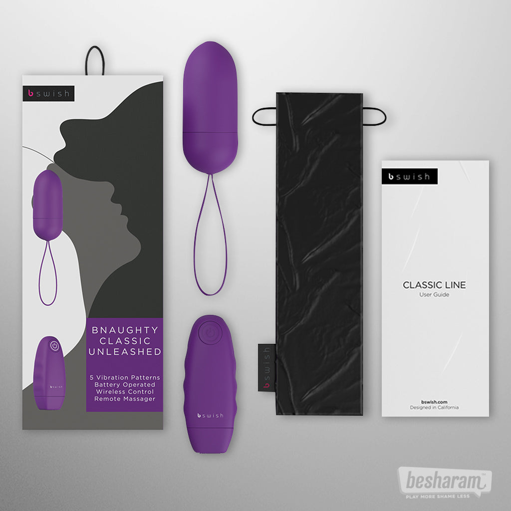 B Swish Bnaughty Classic Unleashed Egg Vibrator-IMbesharam.com