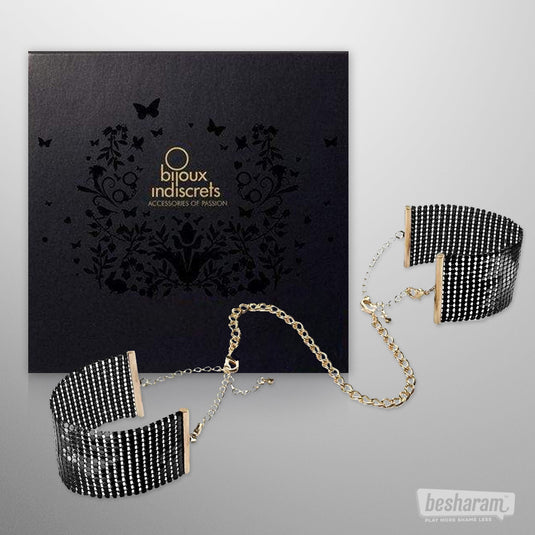 Bijoux Indiscrets Desir Metallique Metallic Mesh Handcuffs-IMbesharam.com