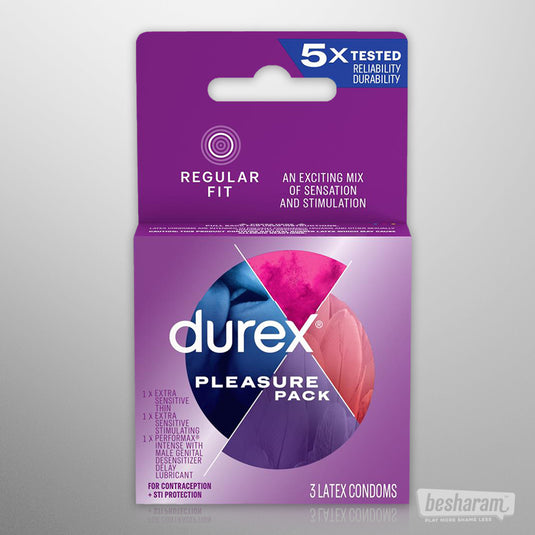 Durex Condoms Pleasure Pack (Pack of 3)-IMbesharam.com