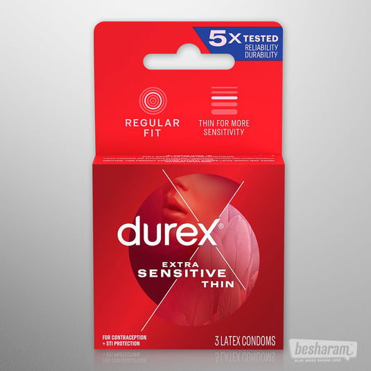 Durex Extra Sensitive Lubricated Condoms-IMbesharam.com