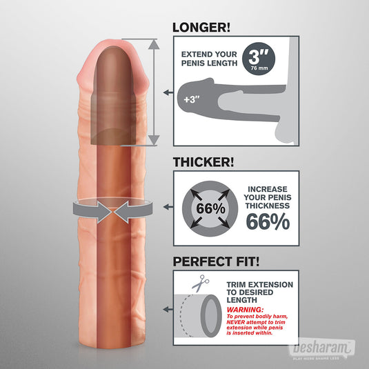 Fantasy X-Tensions Mega 3 Extender Sleeve-IMbesharam.com