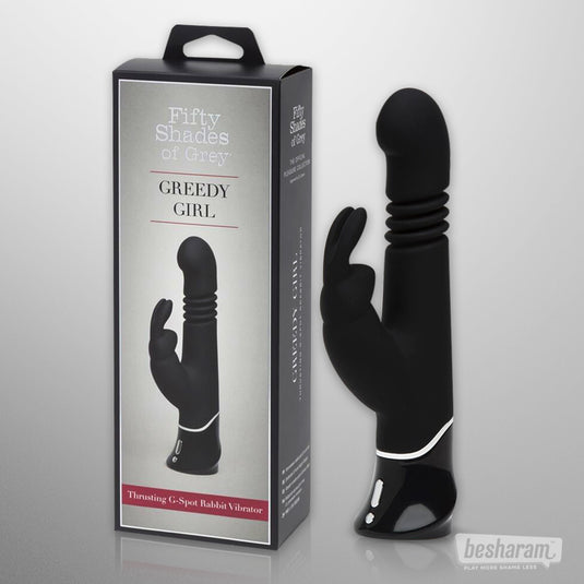 Fifty Shades Of Grey Greedy Girl Thrusting Rabbit Vibrator-IMbesharam.com