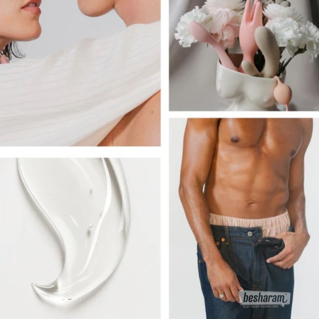 Smooth white water based personal lubricant texture with couple lifestyle background and intimate wellness accessories for comfortable glide experience