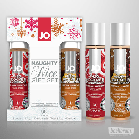 JO® Naughty or Nice Flavored Lubes Set
