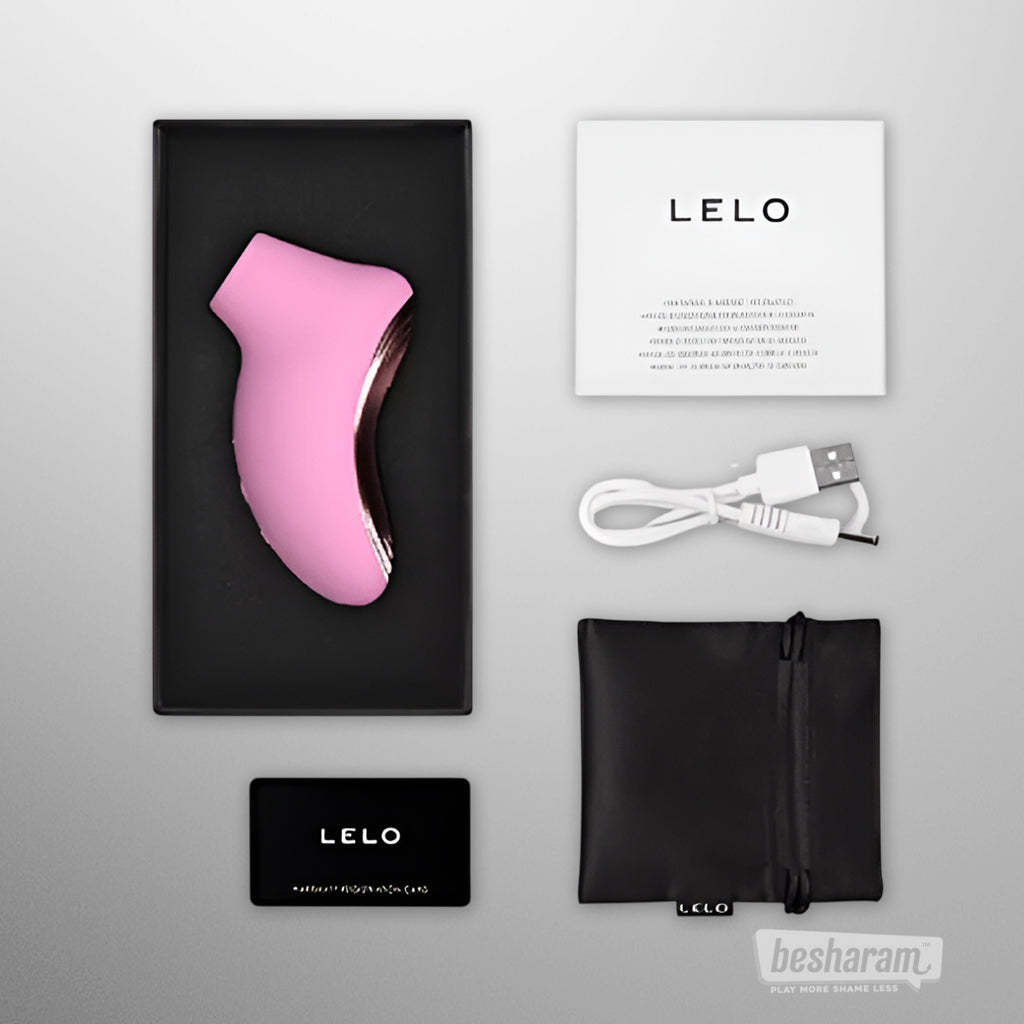 LELO Sona 2 Travel packaging with charger cable storage pouch and user guide