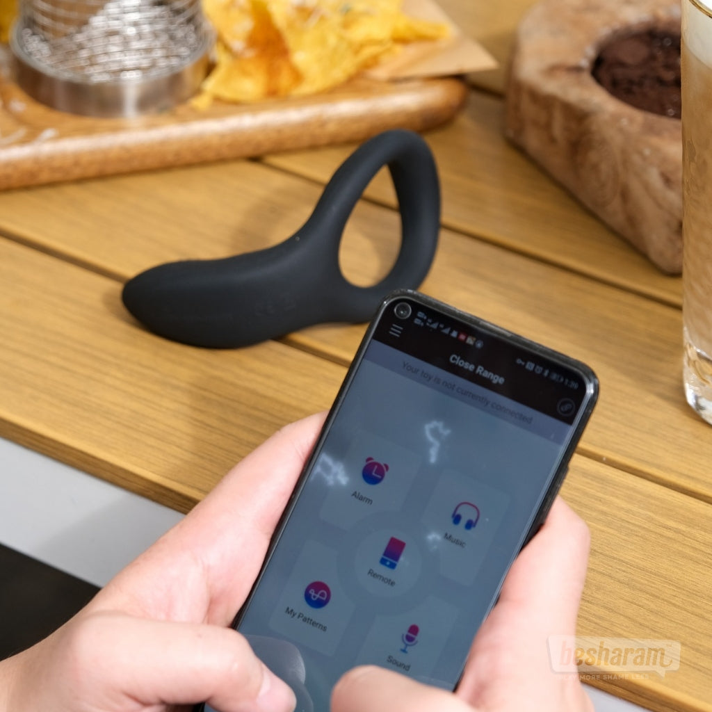 lovense diamo app controlled vibrating cock ring for men