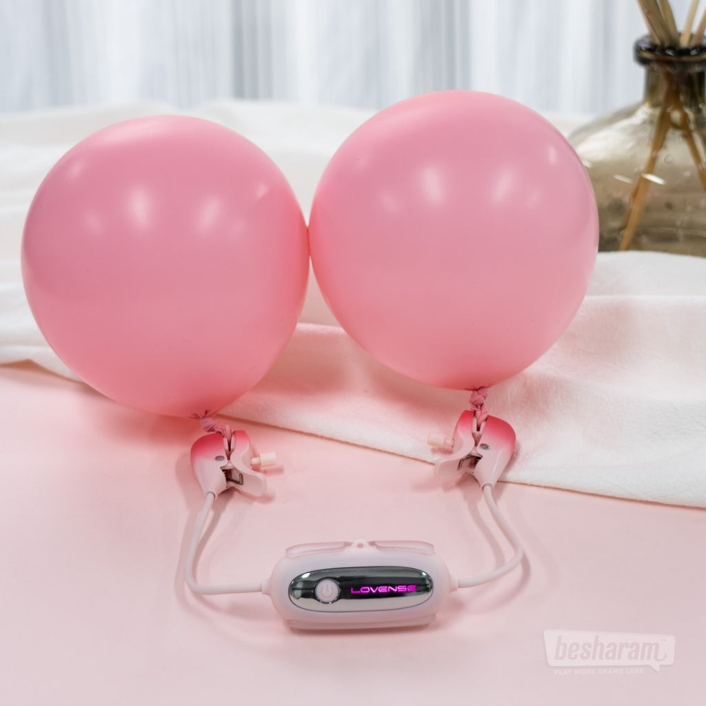 lovense gemini app controlled vibrating nipple clamps for men and women