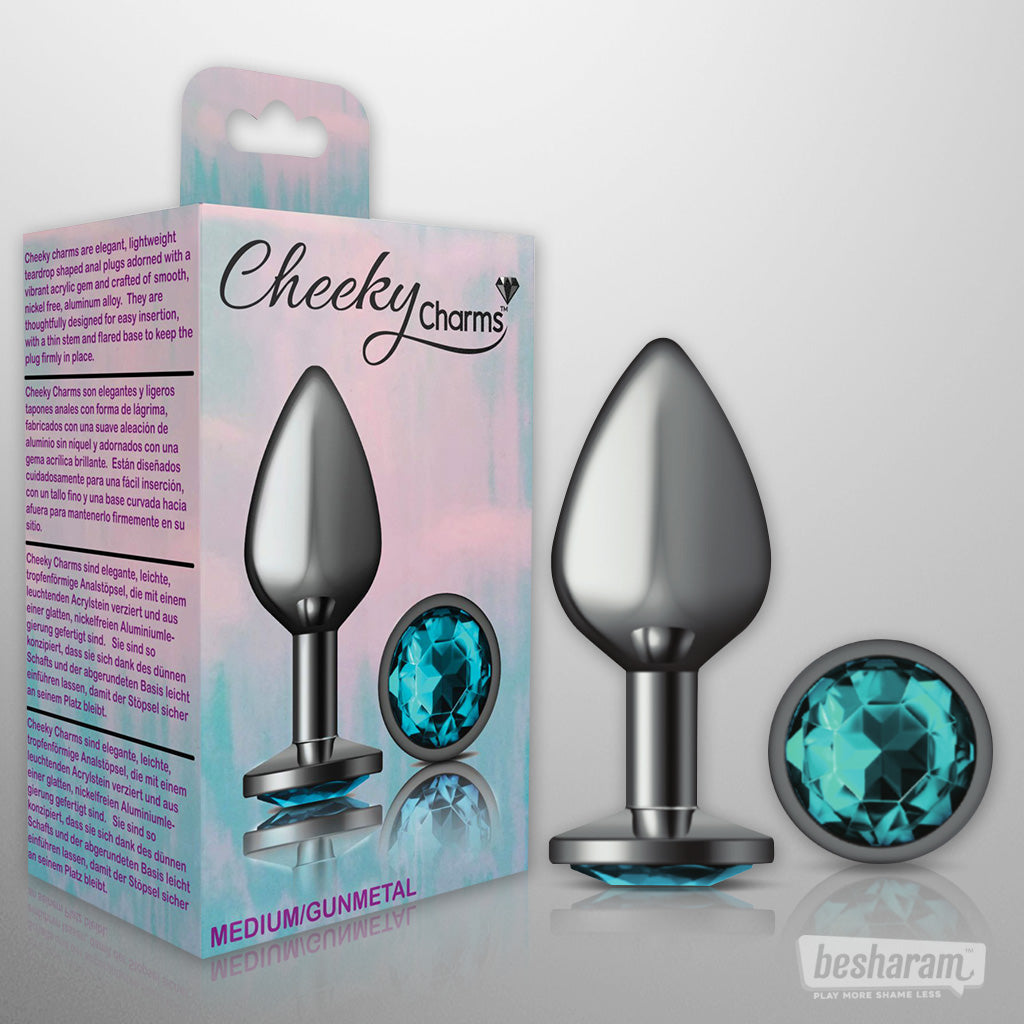 Viben Cheeky Charms Gunmetal Butt Plug-IMbesharam.com