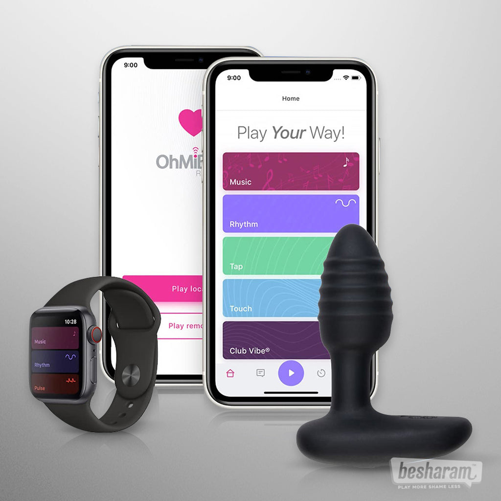 OhMiBod LUMEN App Controlled Vibrating Butt Plug-IMbesharam.com