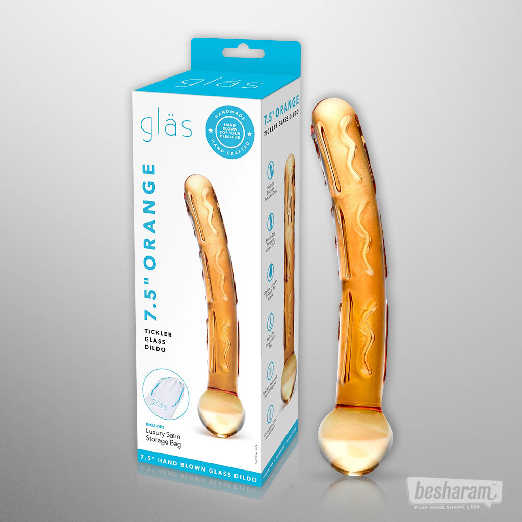 Glas Orange Tickler Dildo-IMbesharam.com