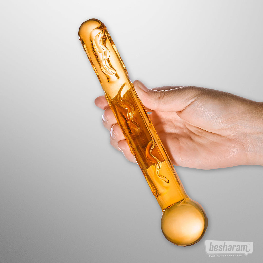Glas Orange Tickler Dildo-IMbesharam.com