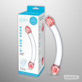 Glas Red Head Double Dildo-IMbesharam.com