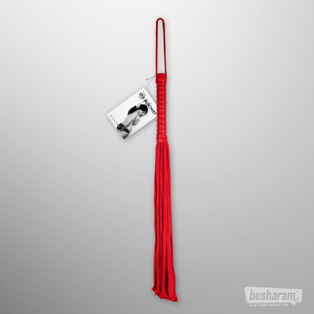 Sex &amp; Mischief Red Rope Flogger