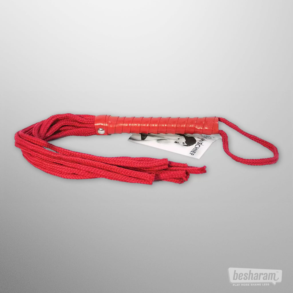 Sex &amp; Mischief Red Rope Flogger