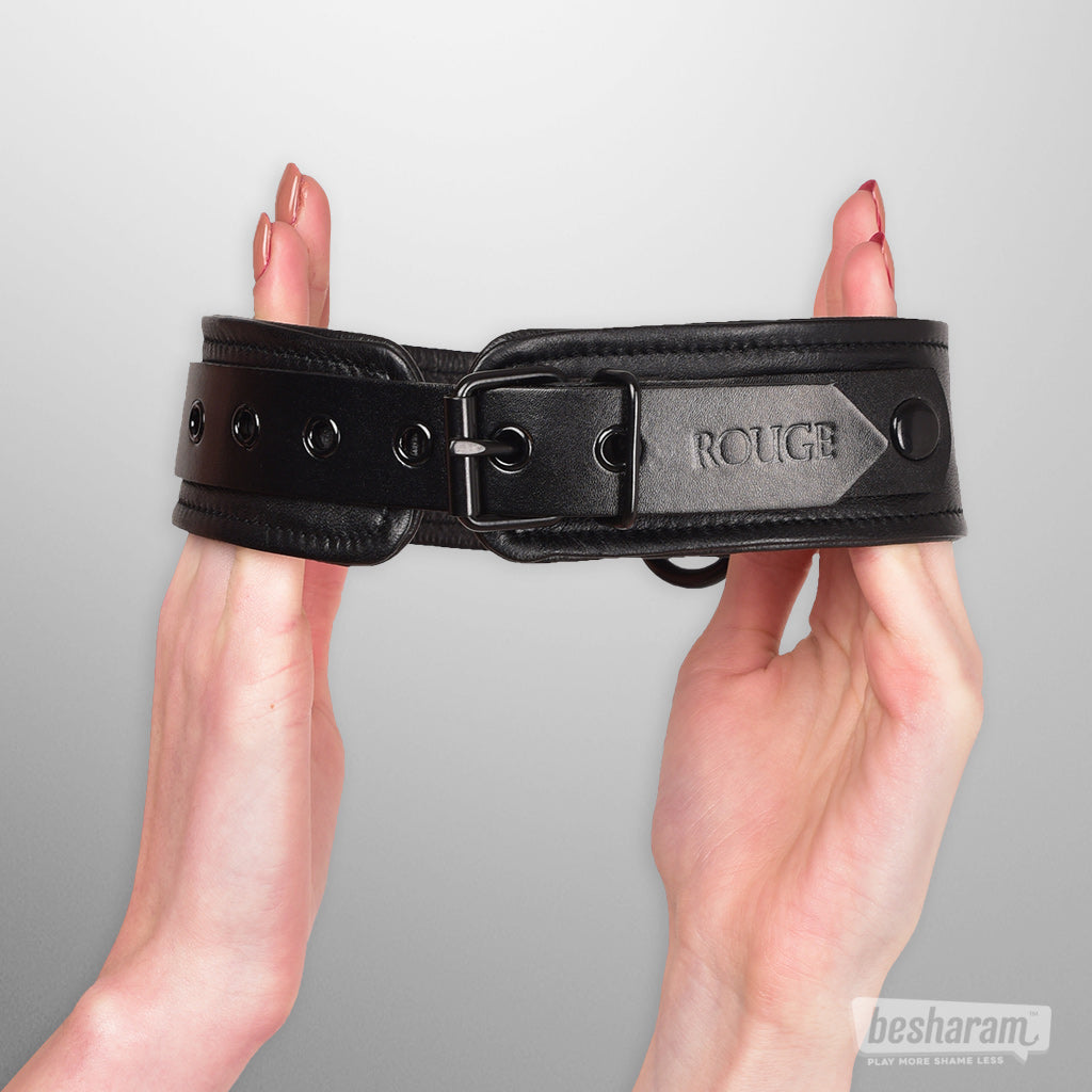 Rouge Leather Collar-IMbesharam.com