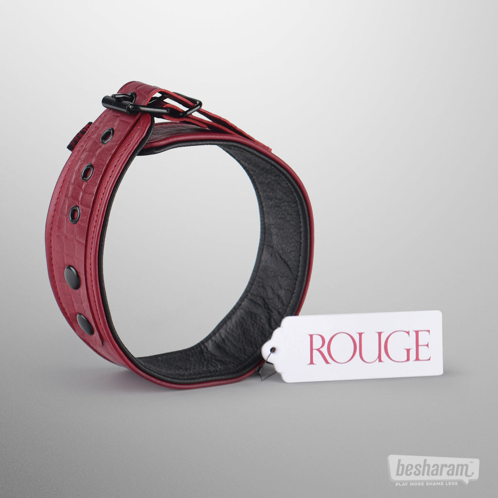 Rouge Leather Collar-IMbesharam.com