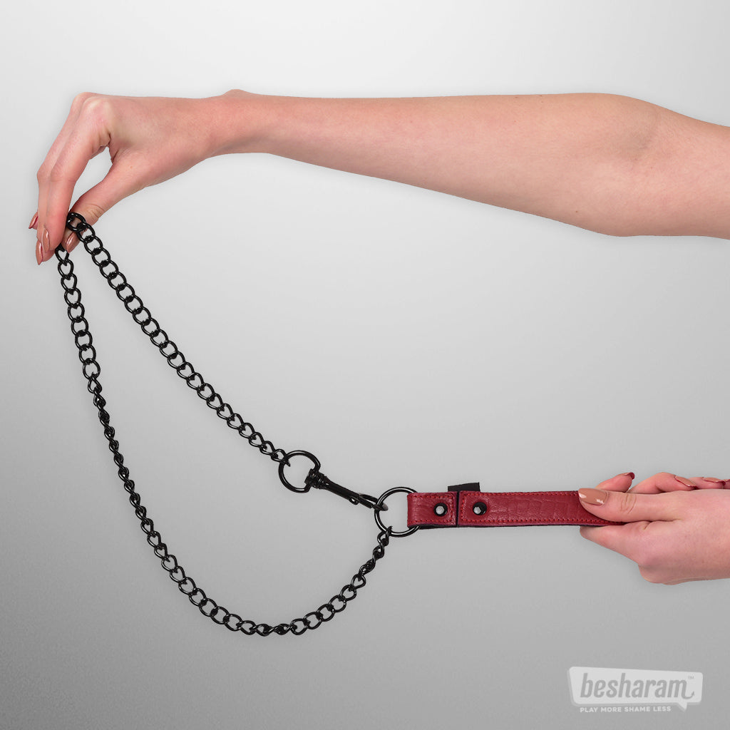 Rouge Leather Lead-IMbesharam.com