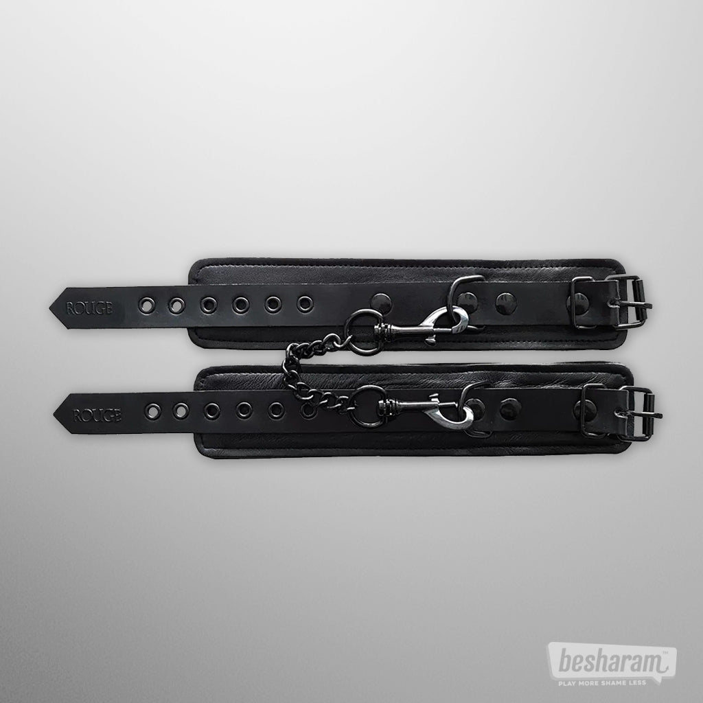Rouge Leather Handcuffs-IMbesharam.com