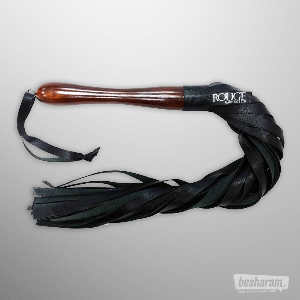 Rouge Wooden Handle Leather Flogger