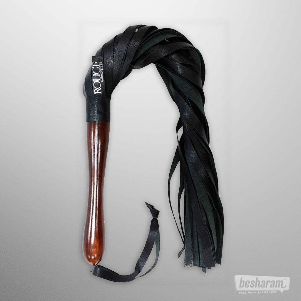 Rouge Wooden Handle Leather Flogger