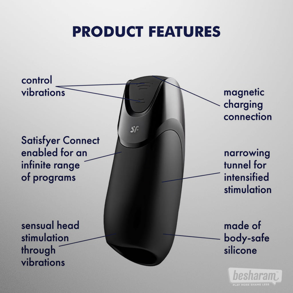 Satisfyer Men Vibration+ App Controlled Masturbator-IMbesharam.com