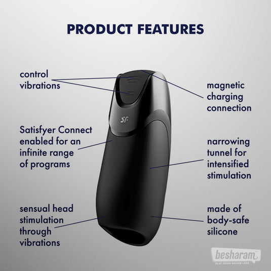 Satisfyer Men Vibration+ App Controlled Masturbator-IMbesharam.com