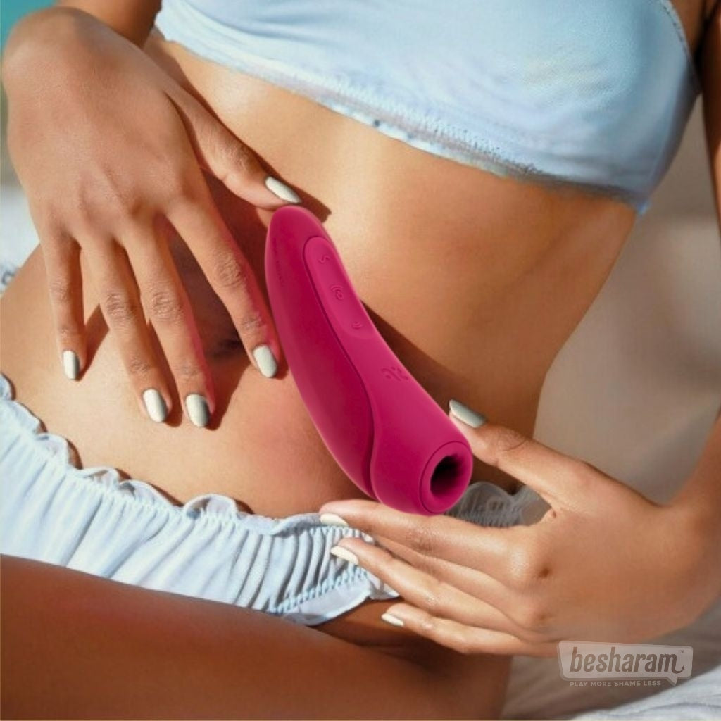 Satisfyer Curvy 1+ App Controlled Suction + Vibration Massager-IMbesharam.com