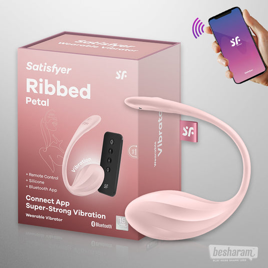 Satisfyer Ribbed Petal App Controlled Vibrator-IMbesharam.com