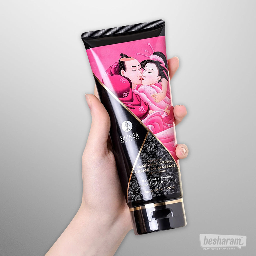 Shunga Kissable Raspberry Massage Cream