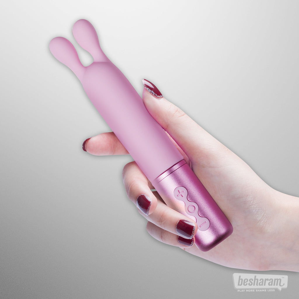 Discreet Pink 2-in-1 Vibrator w Interchangeable head-IMbesharam.com