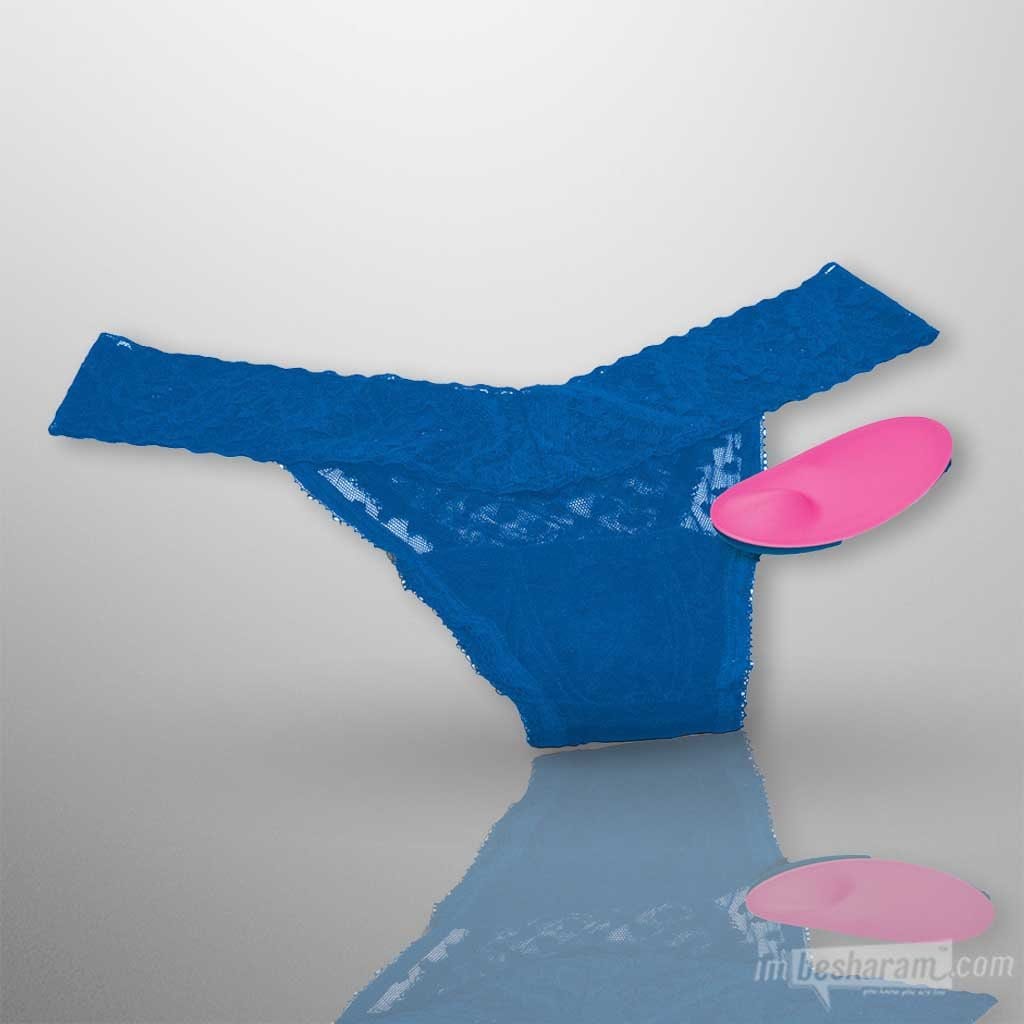 OhMiBod NEX 1 Blue Motion Bluetooth Panty Vibrator Blue Thong