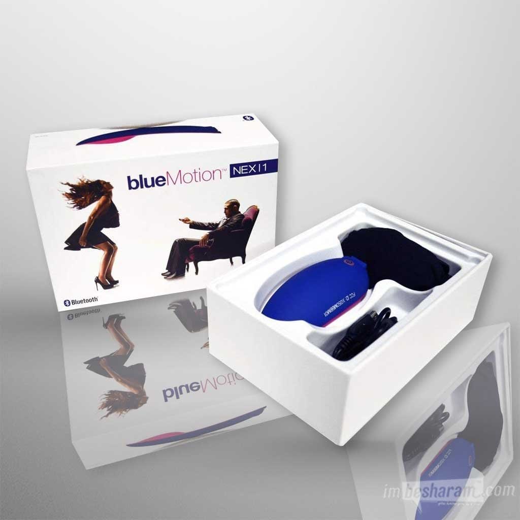 OhMiBod NEX 1 Blue Motion Bluetooth Panty Vibrator Packaging