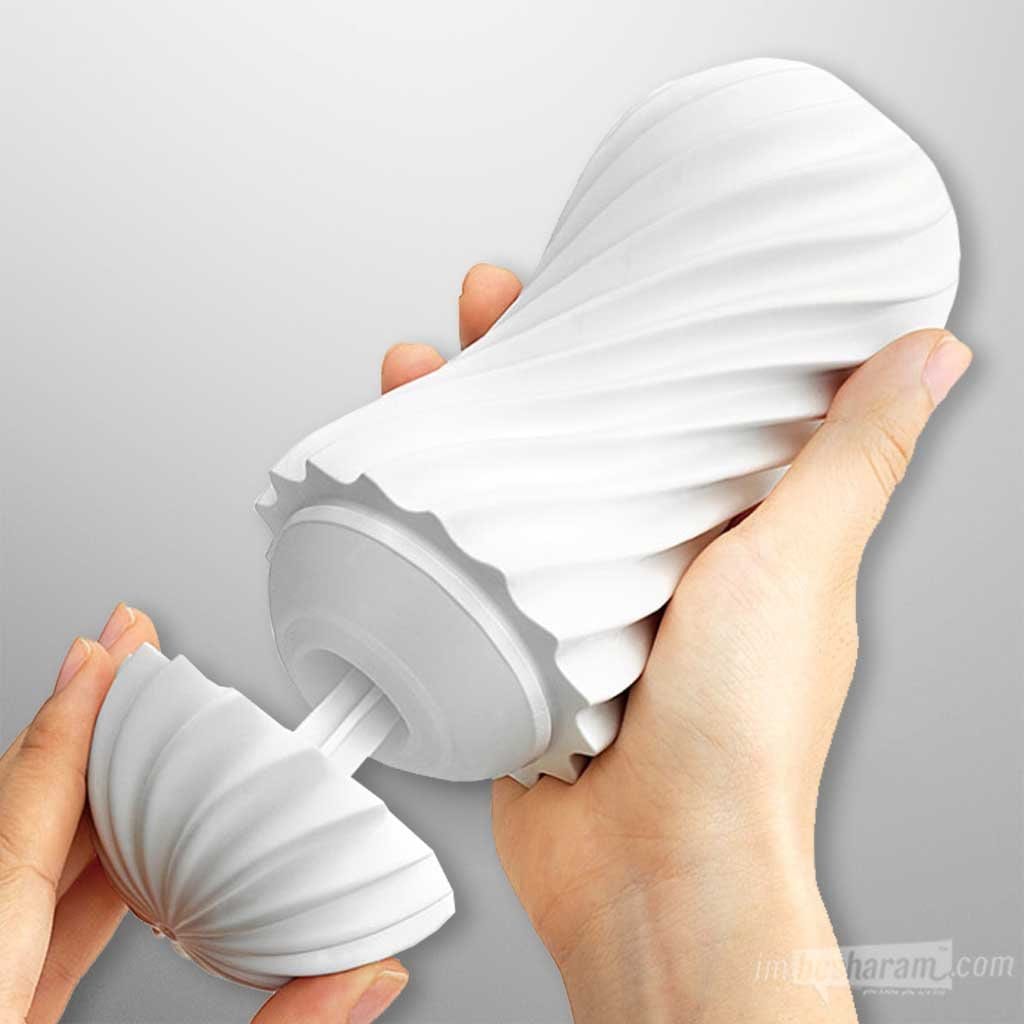 Tenga Flex Reusable Masturbator White Front