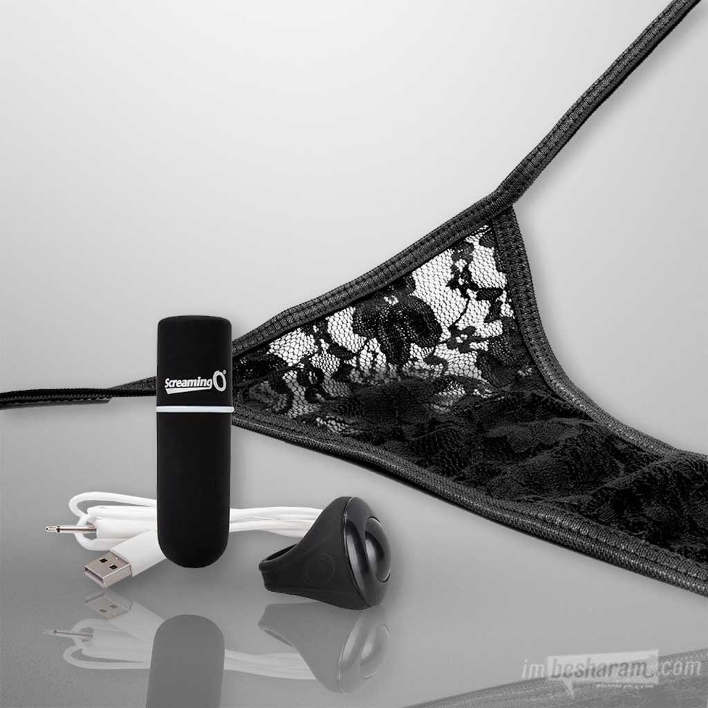 My Secret Screaming O® Charged Remote Control Panty Vibe Black