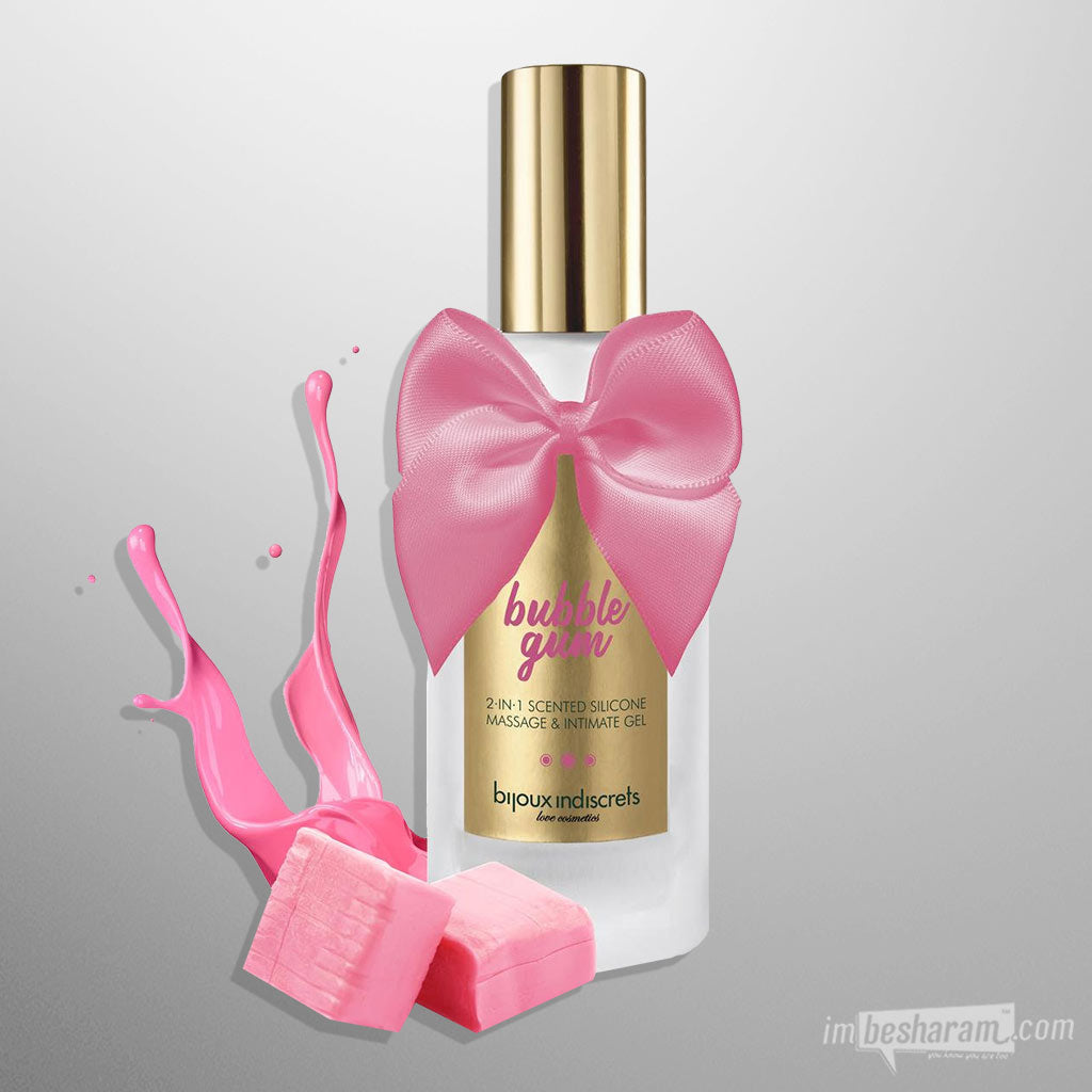 Bijoux Indiscrets Bubblegum 2 in 1 Scented Silicone Massage &amp; Intimate Gel