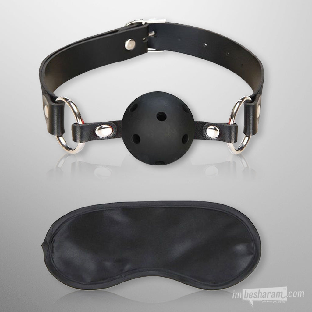 Lux Fetish Breathable Ball Gag Black