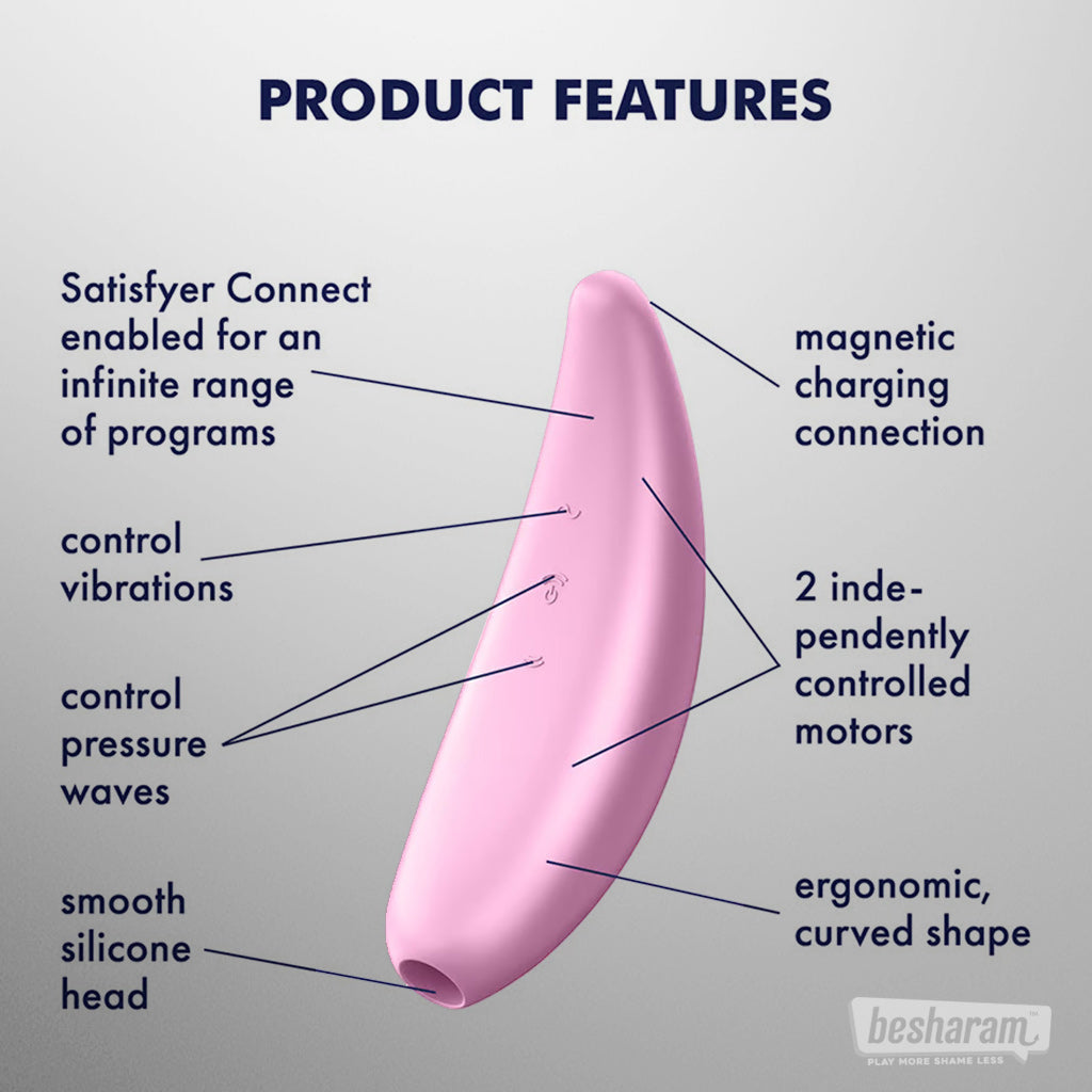 Satisfyer Curvy 3+ App Controlled Suction + Vibration Massager-IMbesharam.com
