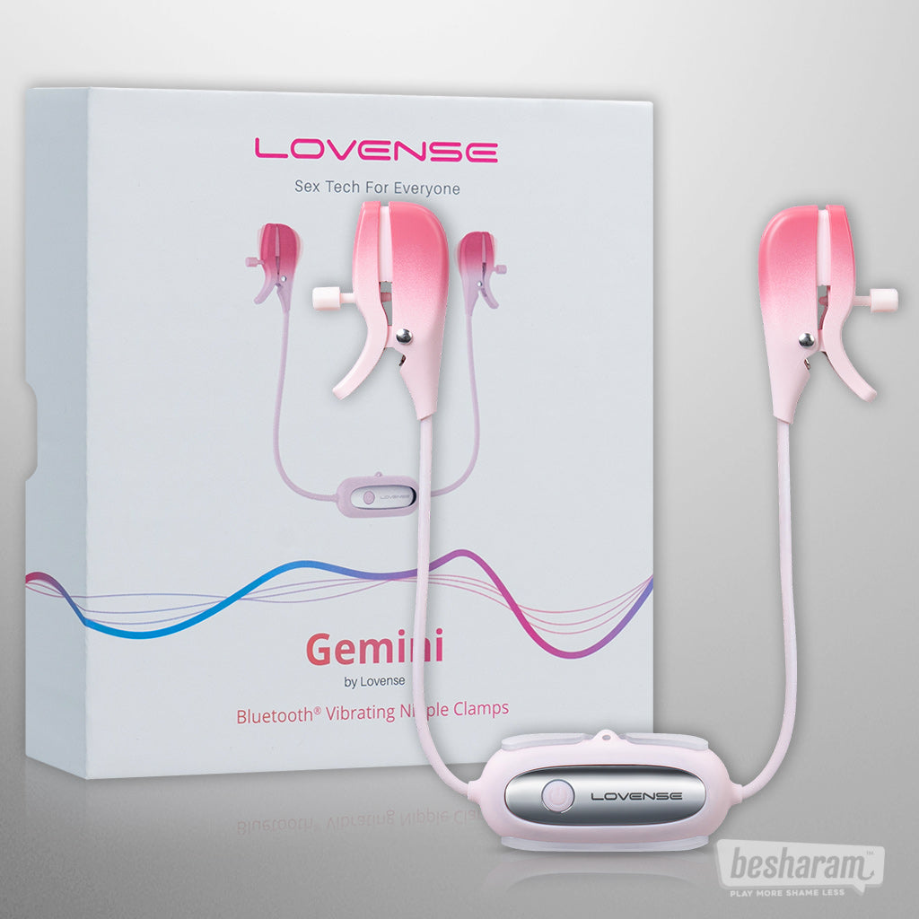 Lovense GEMINI Smart Vibrating Nipple Clamps-IMbesharam.com
