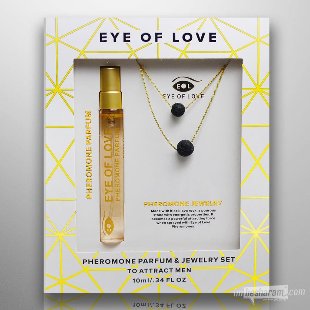 Eye of Love Pheromone Parfume & Gold Jewelry Set