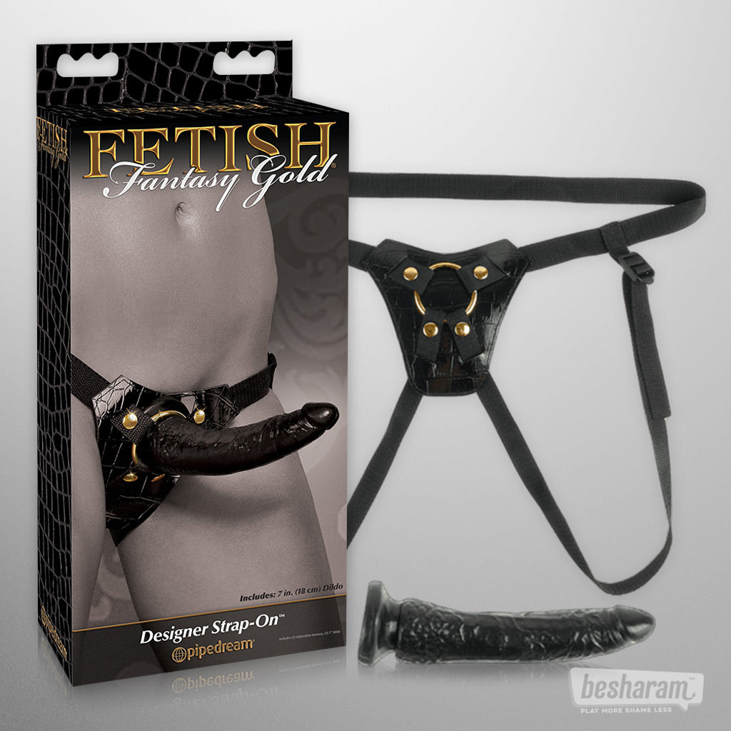 Fetish Fantasy Gold Designer Strap On w/ Dildo
