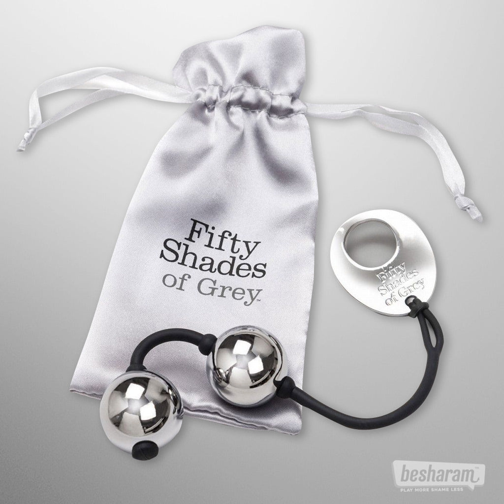 Fifty Shades Of Grey Silver Pleasure Balls-IMbesharam.com