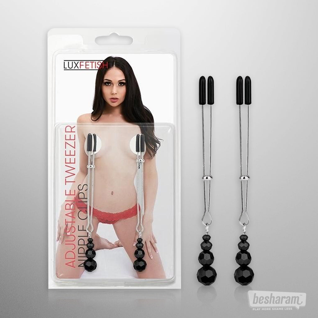 Lux Fetish Adjustable Tweezer Nipple Clips Unboxed